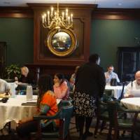 Attendees during the event